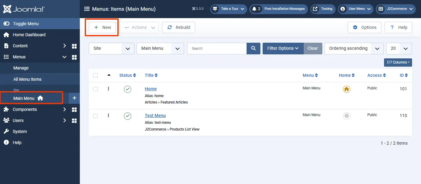 Layout-menu-manager